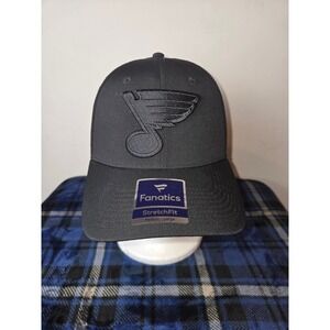 St Louis Blues Fanatics NHL StretchFit Hat Black M/L  Logo